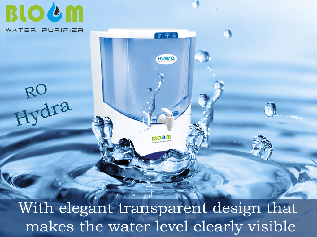 Bloom Ro Water Purifier Hydra With Elegant Transparent Design That Makes  The Water Level Clearly Visible – Pure Water Begins Here