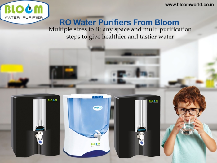 RO Water Purifier From Bloom Multiple sizes to fit any space and multi purification step to give healthier and tastier water